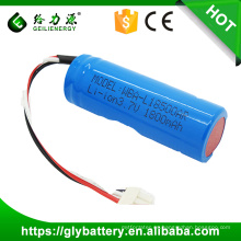 Venta caliente 3.7 v 1500 mah batería de iones de litio recargable aw 18500